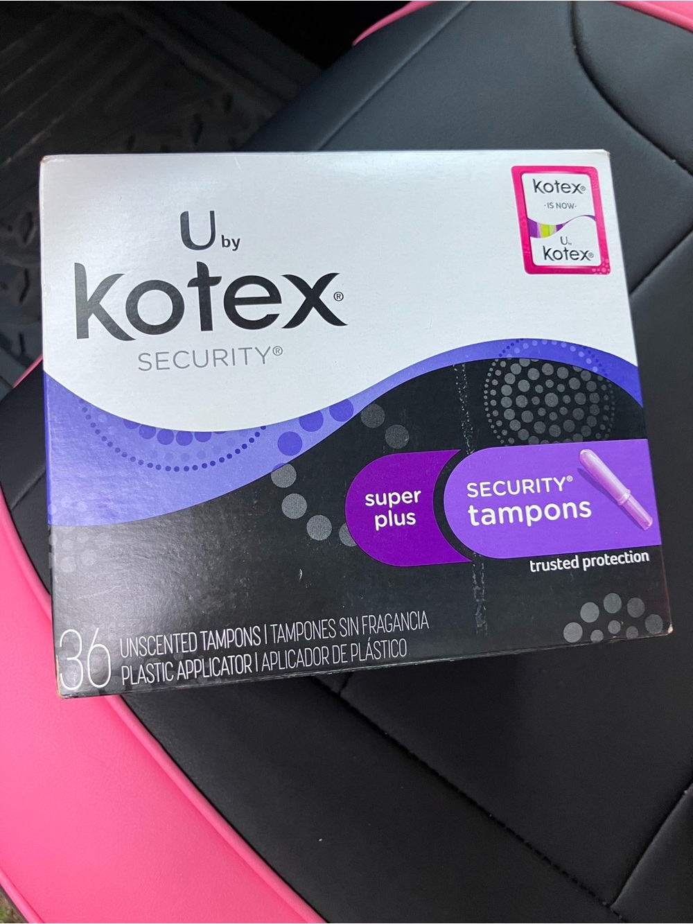 U by Kotex Security Tampons Super Plus Unscented Plastic Applicator 36ct